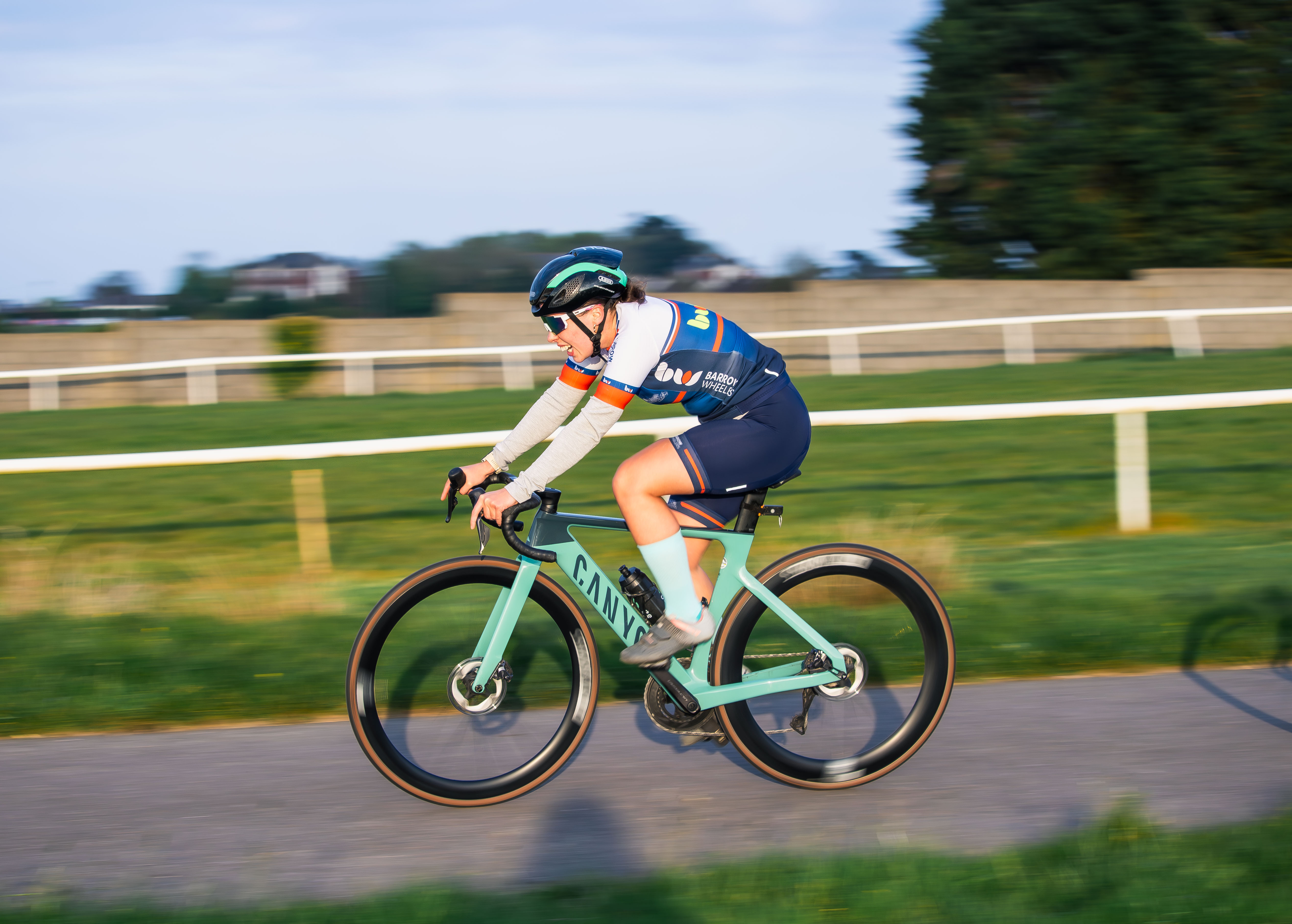 Cyclist at full speed Wexford Racecourse